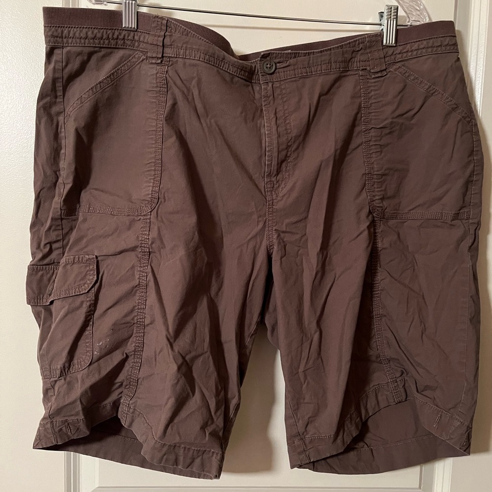 St. John's Bay Brown Cargo Shorts Relaxed Fit